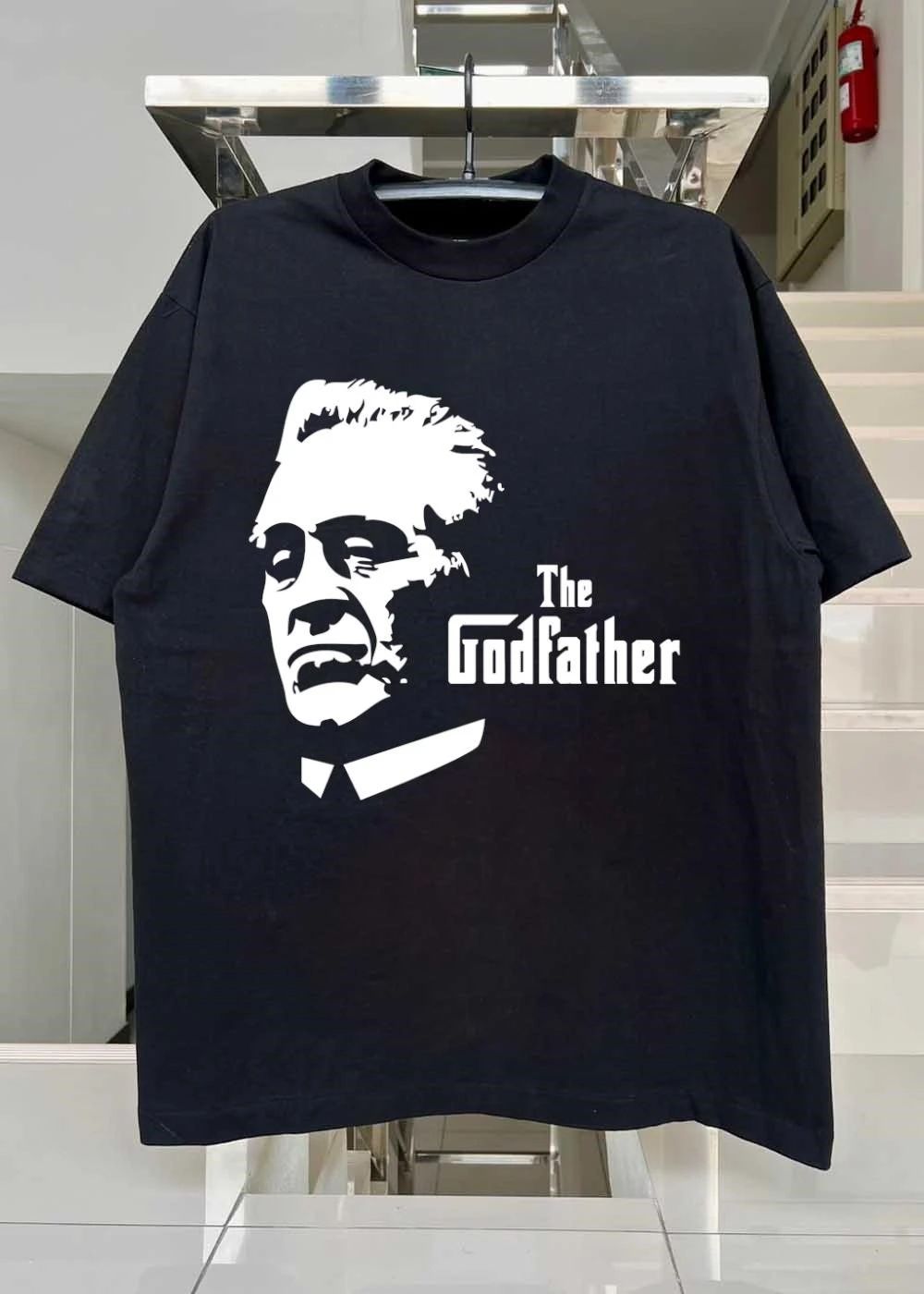 The Godfather Silhouette Black and White Graphic T-Shirt