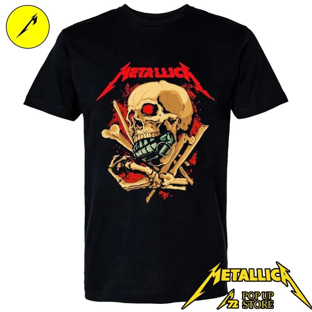 Metallica Pop-up Shop M72 European World Tour 2026 Grenade Shirt