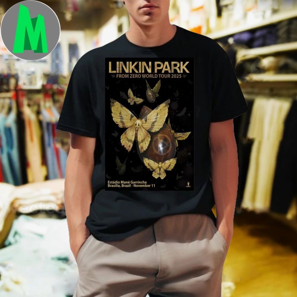 Linkin Park Nov 11 2025 Arena BRB Mané Garrincha Brasília Brazil Tour Poster Shirt