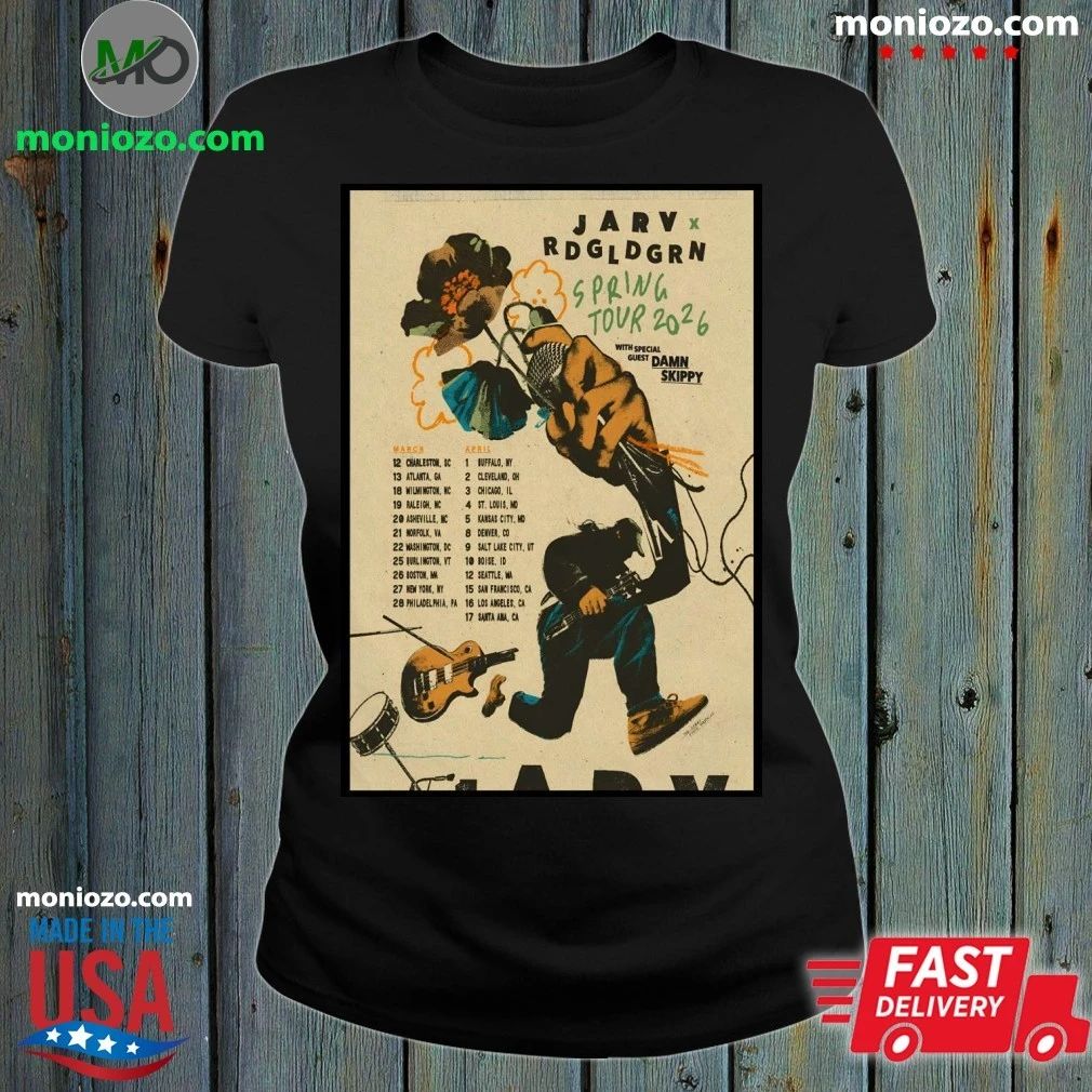 Original JARV With Red Gold Green 2026 Spring Tour Poster Shirt