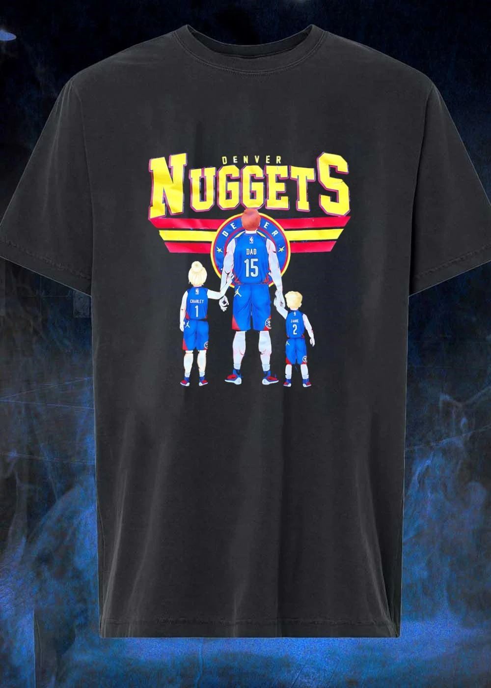 Denver Nuggets Dad Charley 1 Charley 2 Basketball Jersey Style shirt