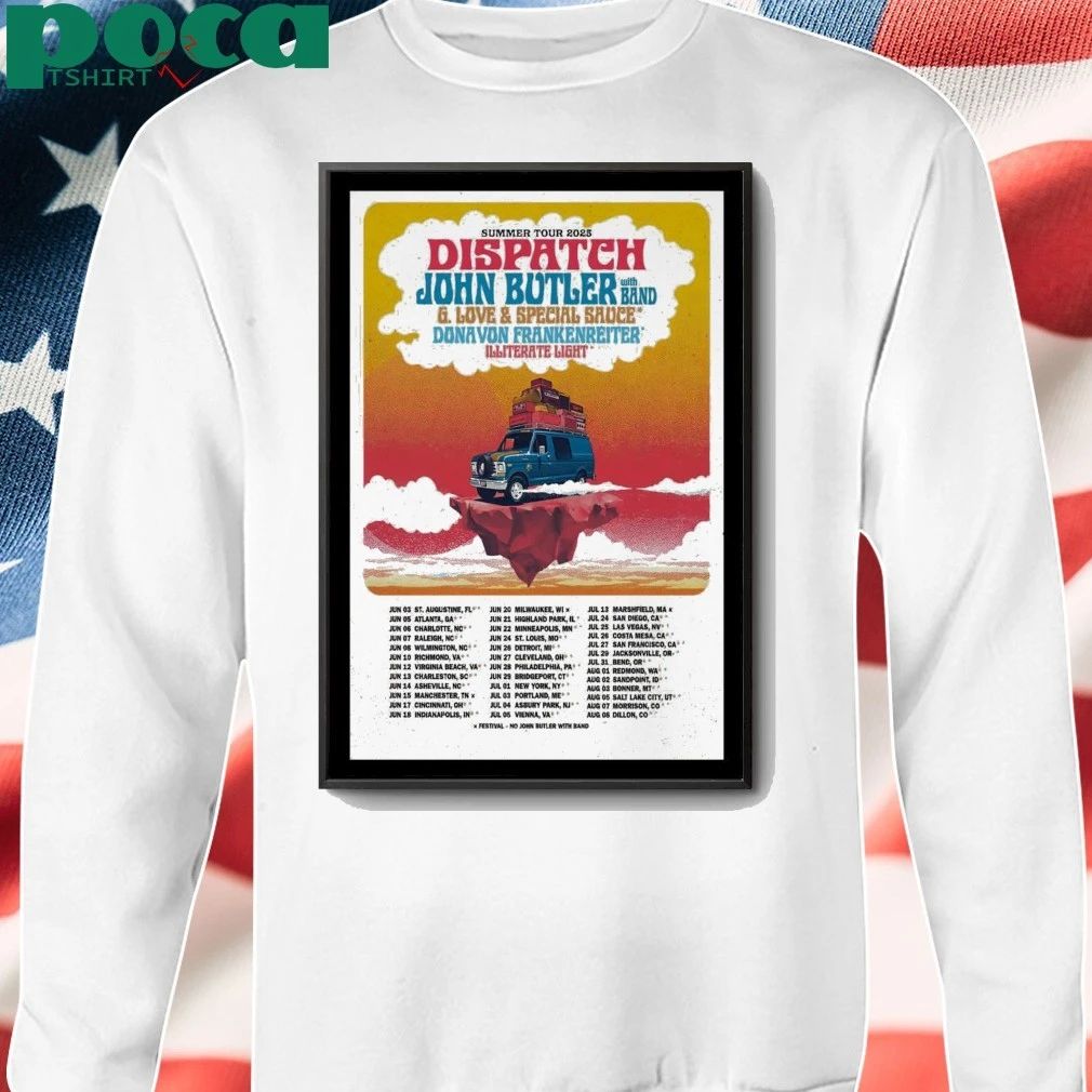Summer Tour 2025 Dispatch & John Butler Poster shirt