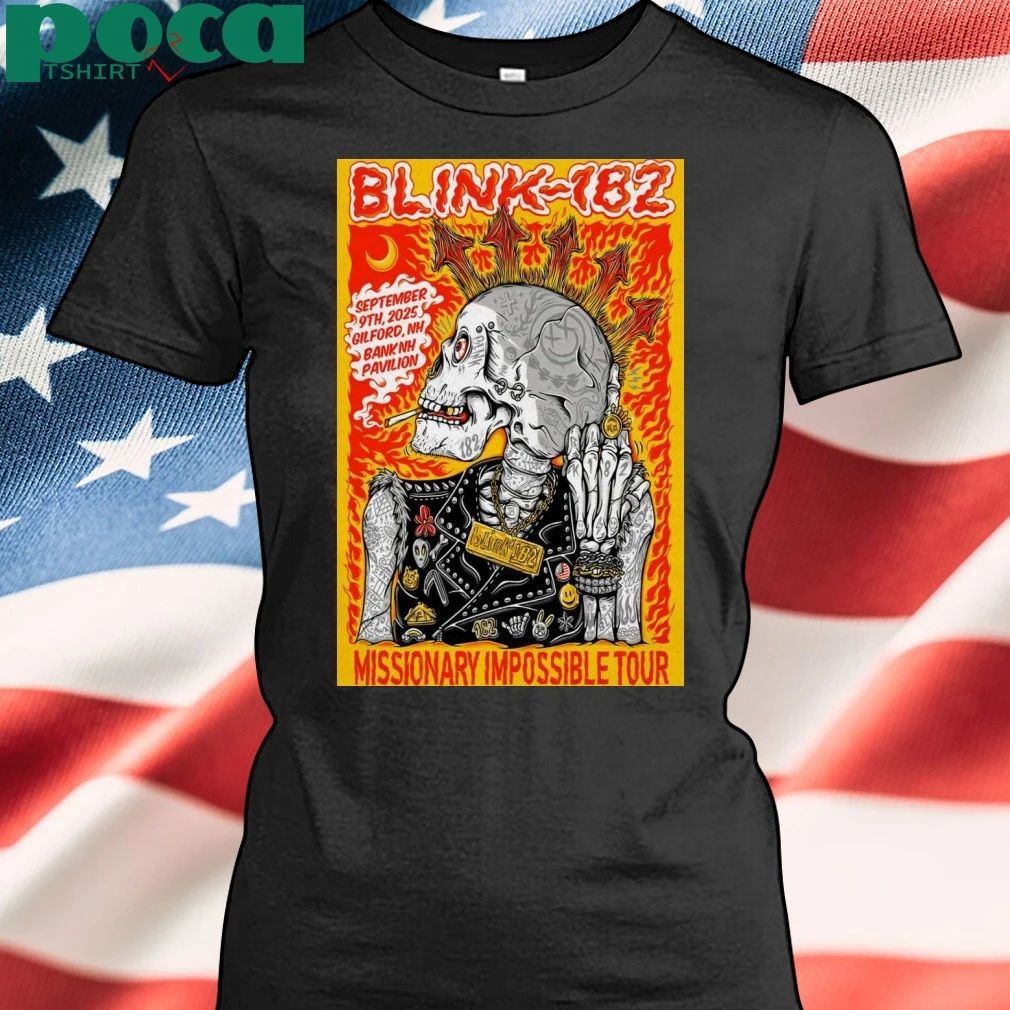 Blink-182 Tour Gilford NH 09 09 2025 Poster T-shirt