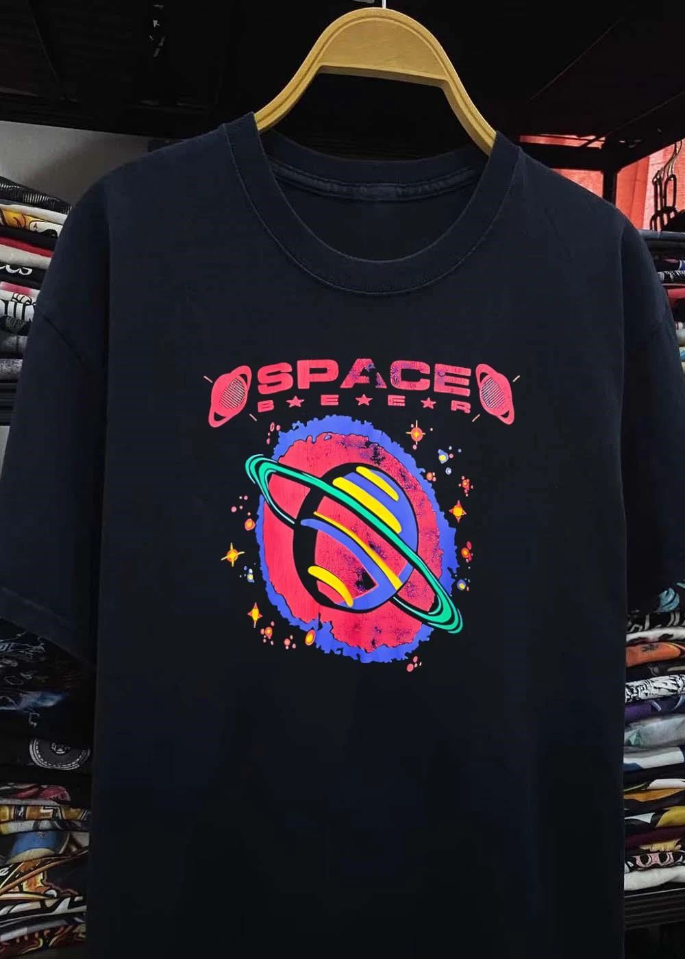 Space Baer Retro Saturn Planet Cosmic Stars Aesthetic Universe Future Exploration 2026 Shirt