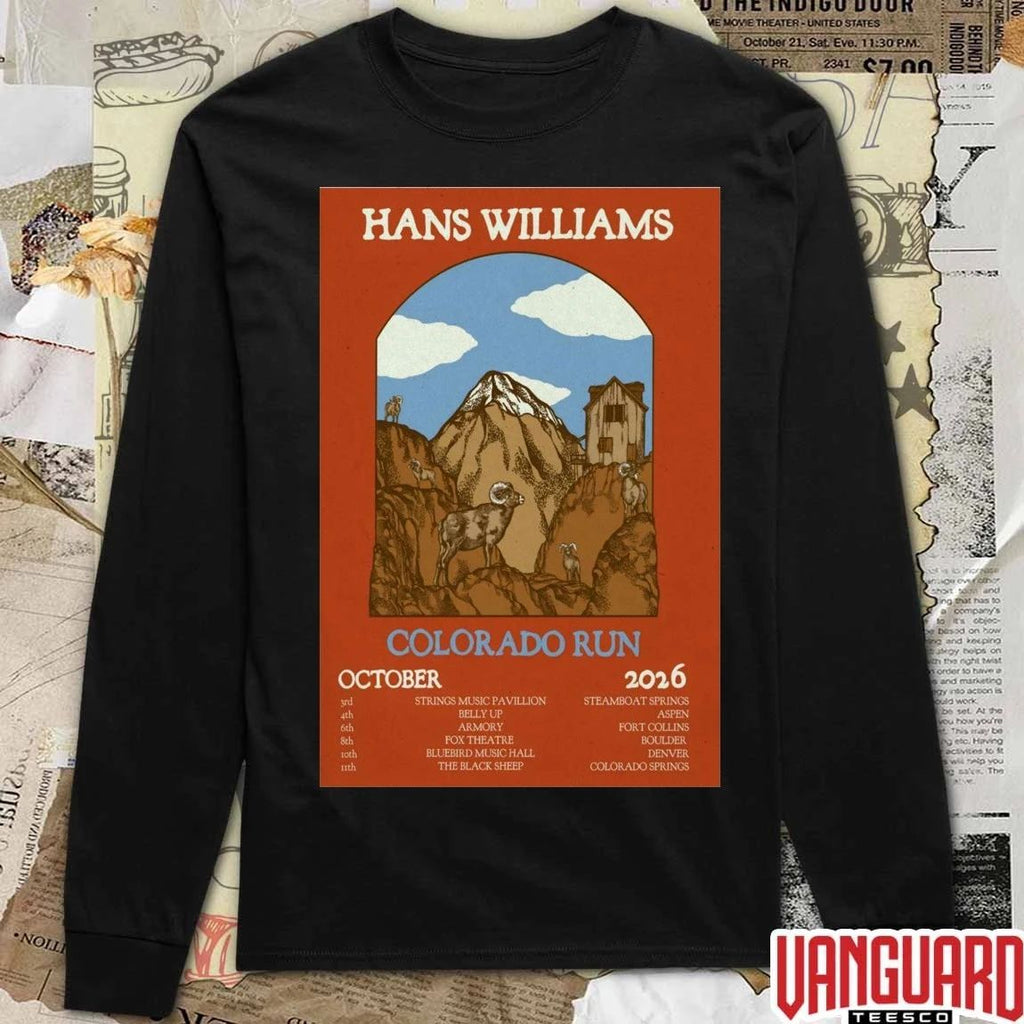 Hans Williams Pop-Up Shop Poster Tour Colorado Run October 2026 t-shirt
