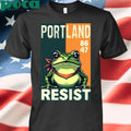 Portland -Frog-protest 86 47 Portland Frog 2025 T-shirt