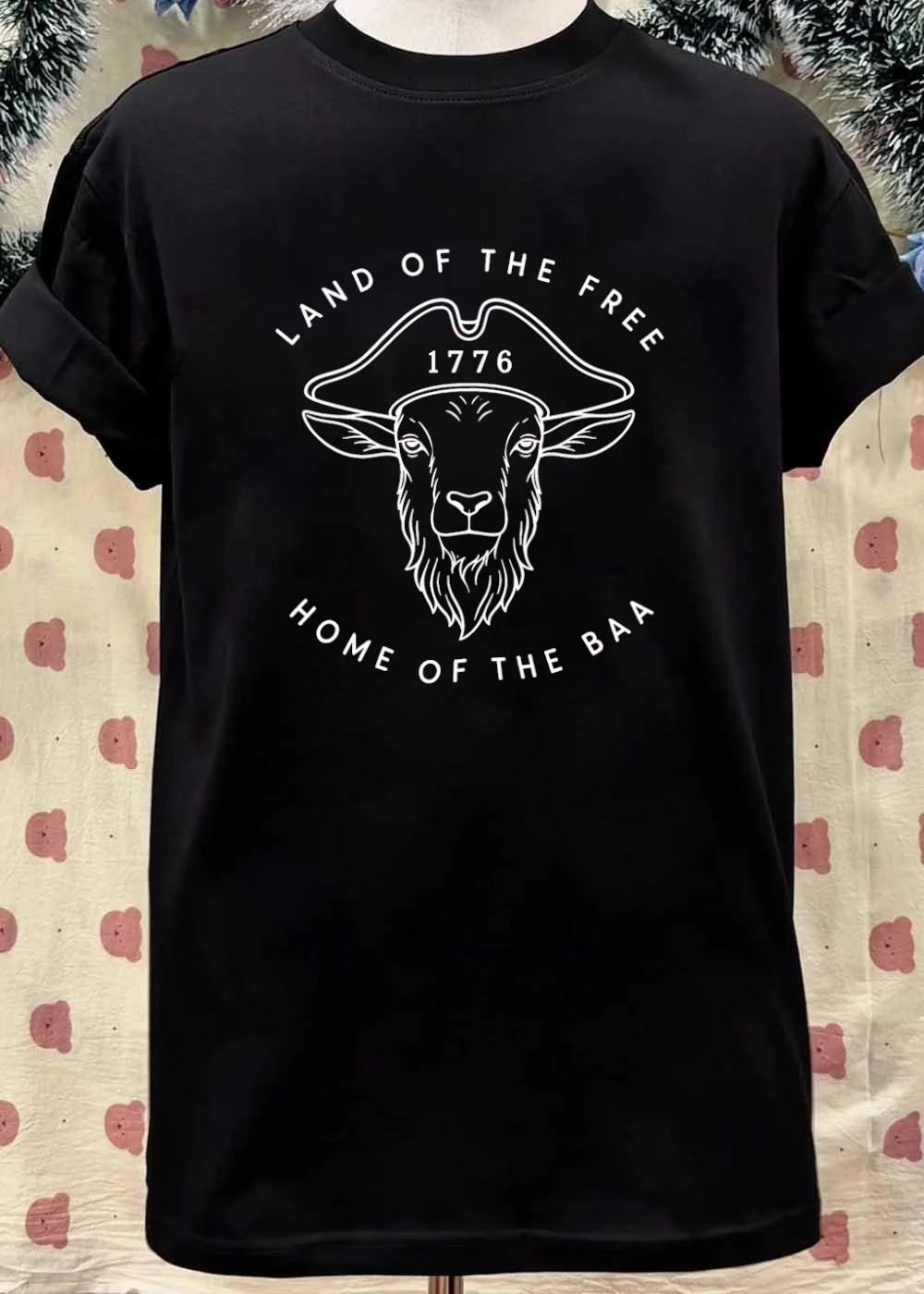 1776 Apparel Land of the Free Home of the BAA Goat T-Shirt