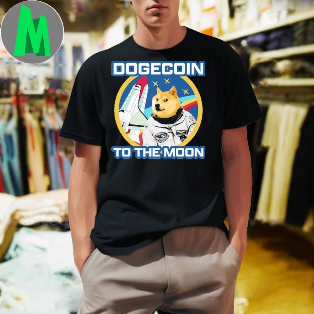 Shiba Inu Dogecoin to the Moon T-Shirt