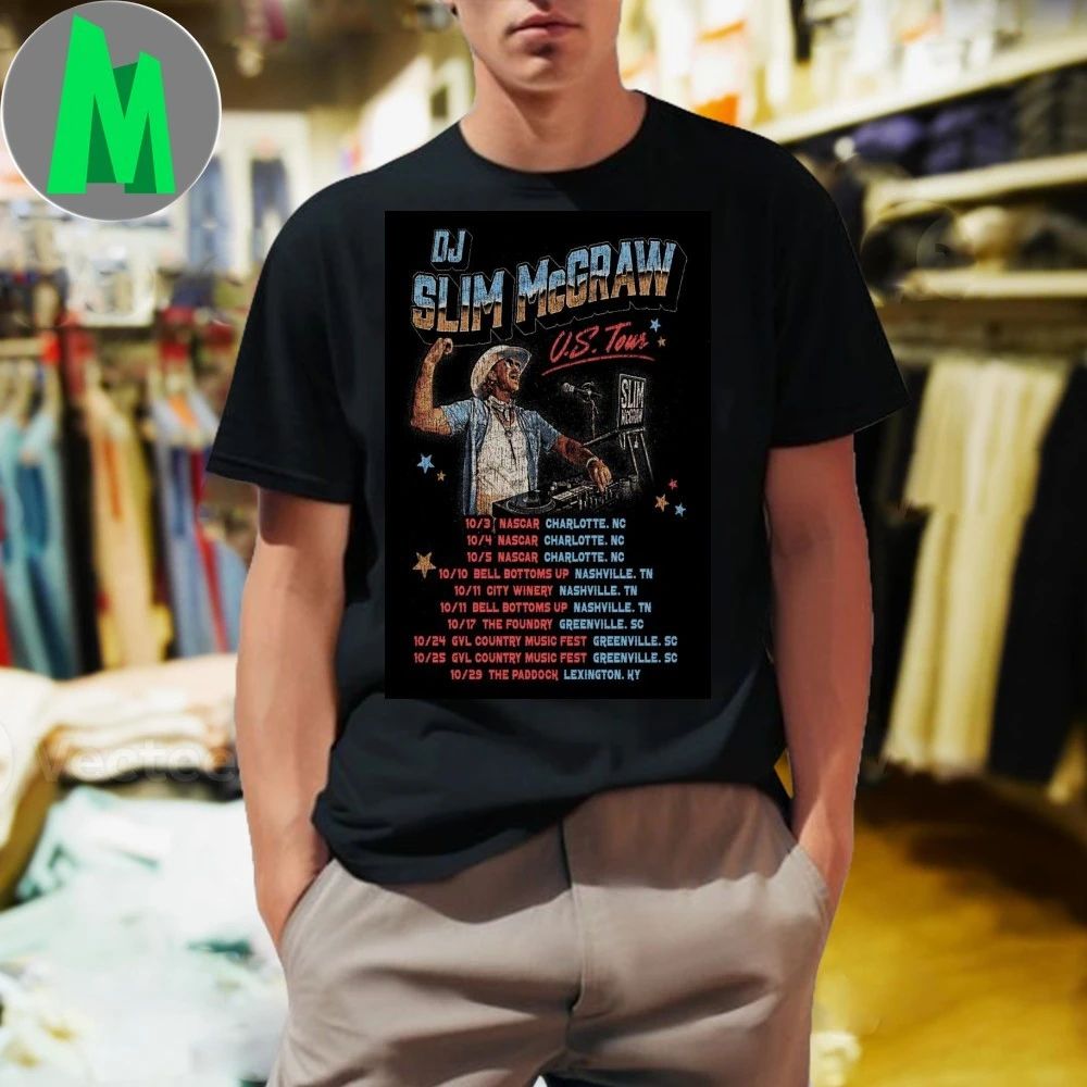 Tour DJ Slim McGraw 2025 Poster Shirt