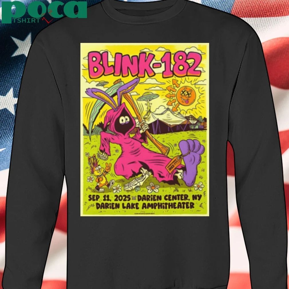 Sep 11 2025 Blink 182 Darien Lake Amphitheater In Darien Center NY Poster T-shirt