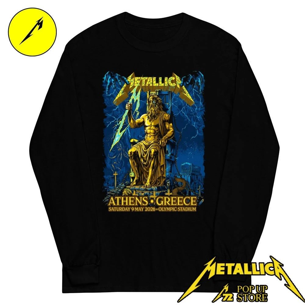 Metallica M72 Athens 2026 Olympic Stadium, 9 May 2026 Zeus King of the Gods Shirt