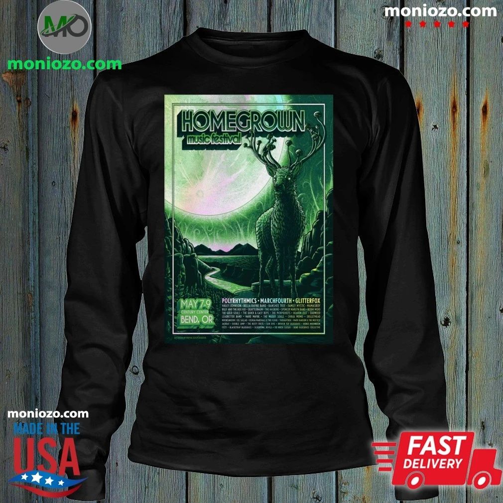 Original Homegrown Music Festival Bend OR 5 7-5 9 2026 Poster Shirt