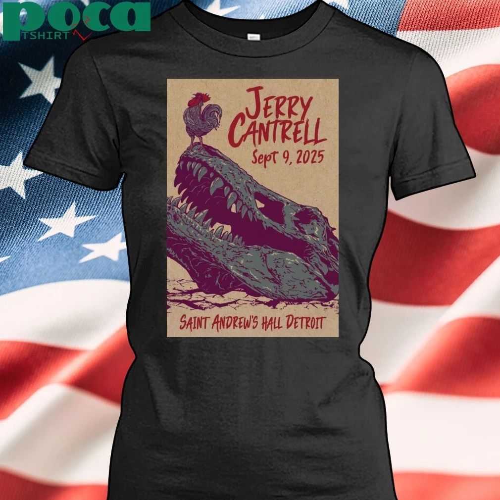 Jerry Cantrell Fall Tour 2025 Detroit, MI Poster T-shirt