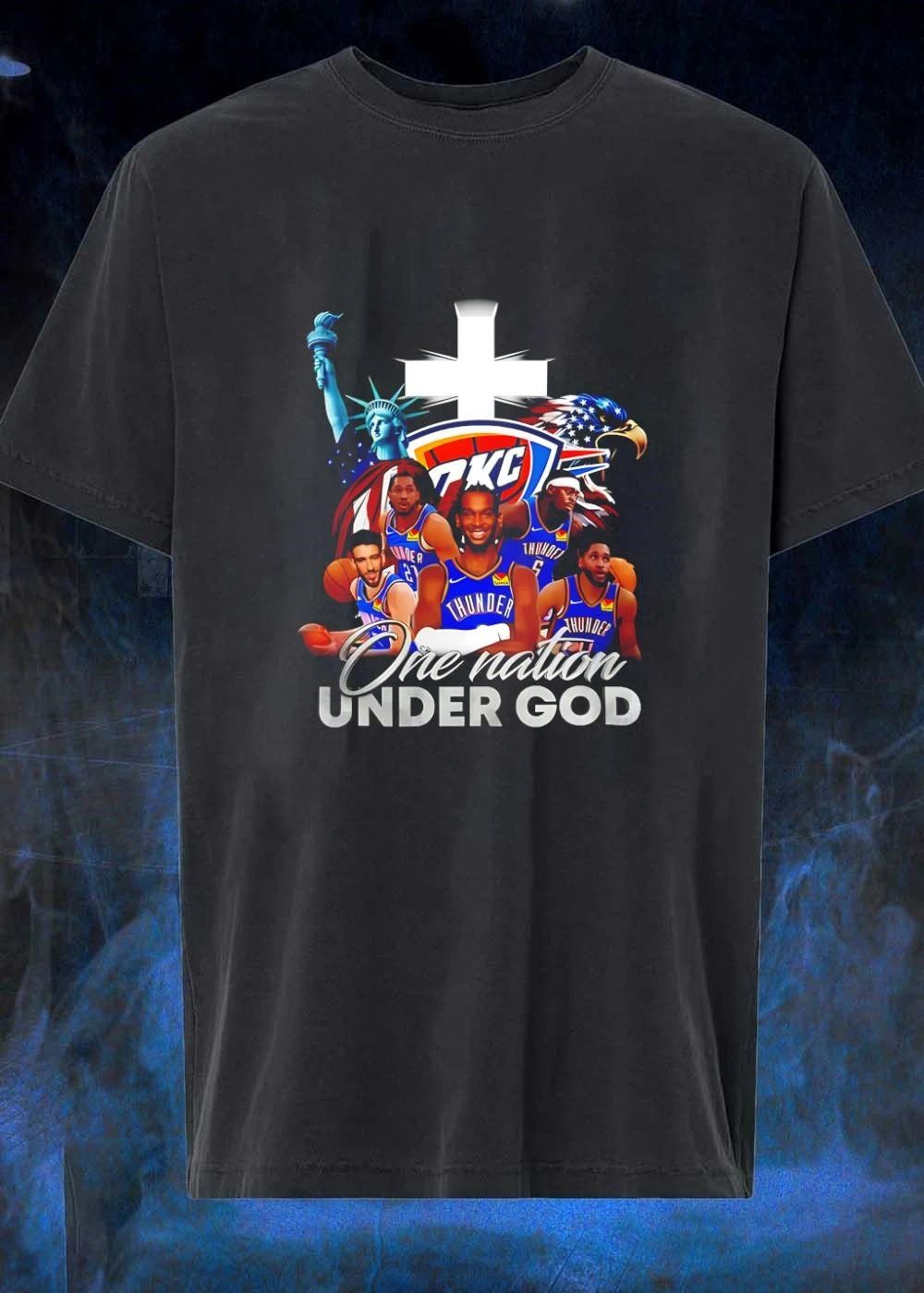 Shai Gilgeous-Alexander Oklahoma City Thunder NBA One nation under God shirt