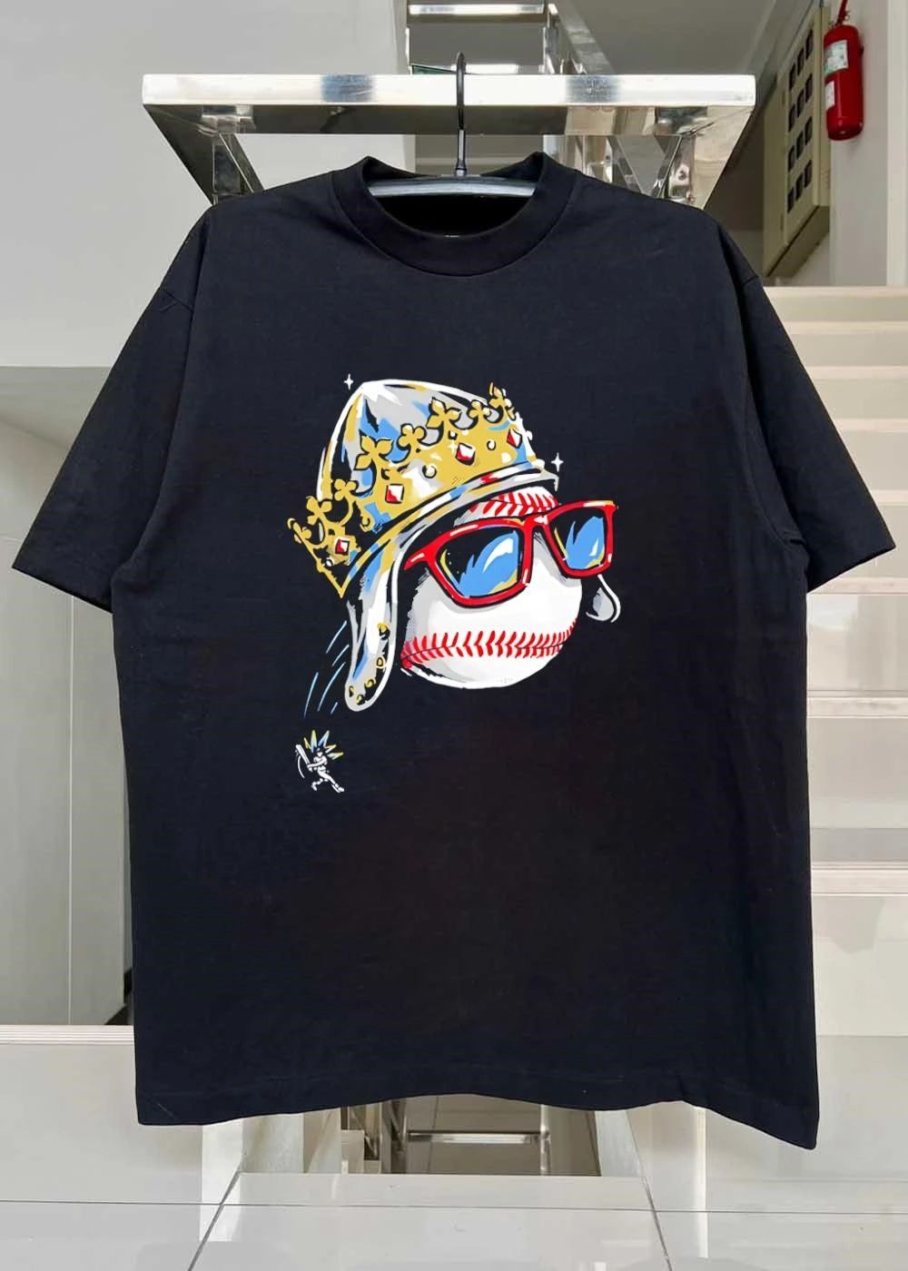 King Crown Baseball With Sunglasses Helmet shirt