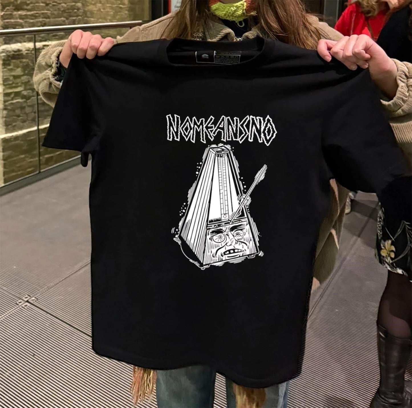 Nomeansnsno Distressed Metronome Face T-Shirt