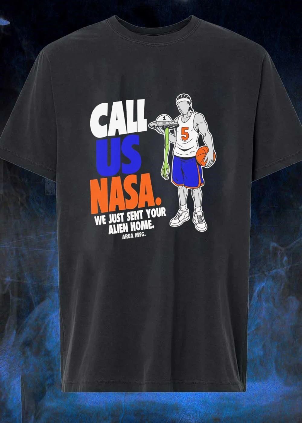 Area Msg Call Us NASA We Just Sent Your Alien Home Basketball Player T-Shirt