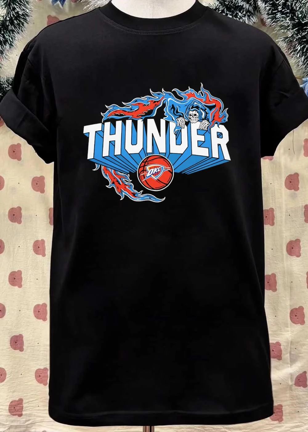 Grim Reaper Flames Oklahoma City Thunder NBA basketball THUNDER Oklahoma City Thunder shirt