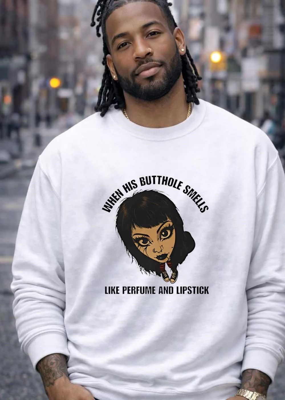 Goth Girl Suspicion When His Butthole Smells Like Perfume and Lipstick T-Shirt