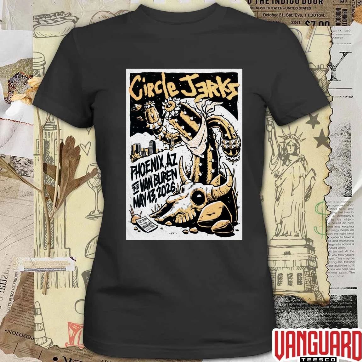 Circle Jerks Pop Up Now Phoenix AZ Event The Van Buren On May 13 2026 Poster t-shirt