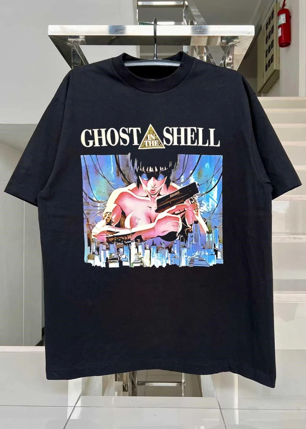Ghost in the Shell Major Motoko Kusanagi Aiming Gun Anime T-Shirt