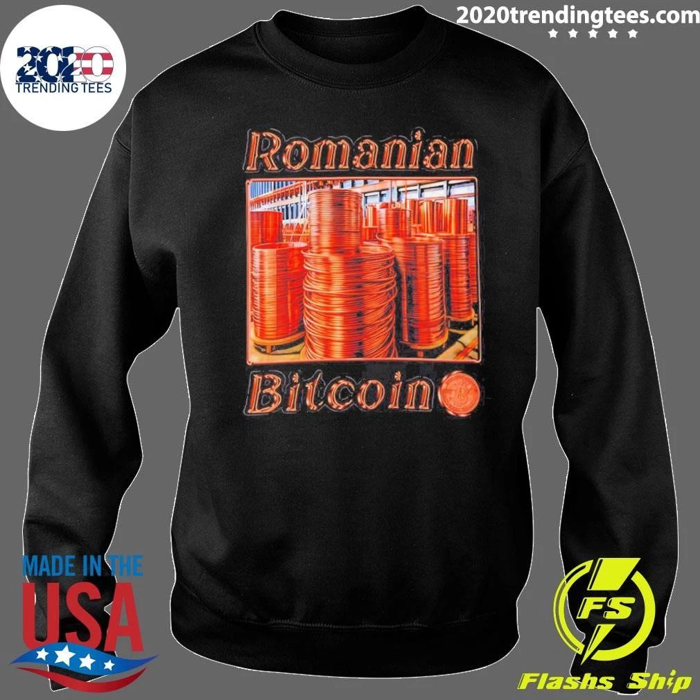 Romanian Bitcoin Copper Wire Spools Crypto Shirt