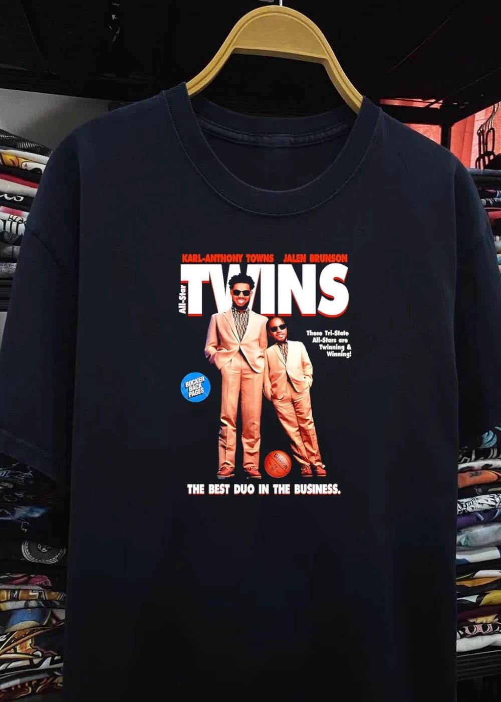 Karl-Anthony Towns Jalen Brunson Twins All-Star T-Shirt