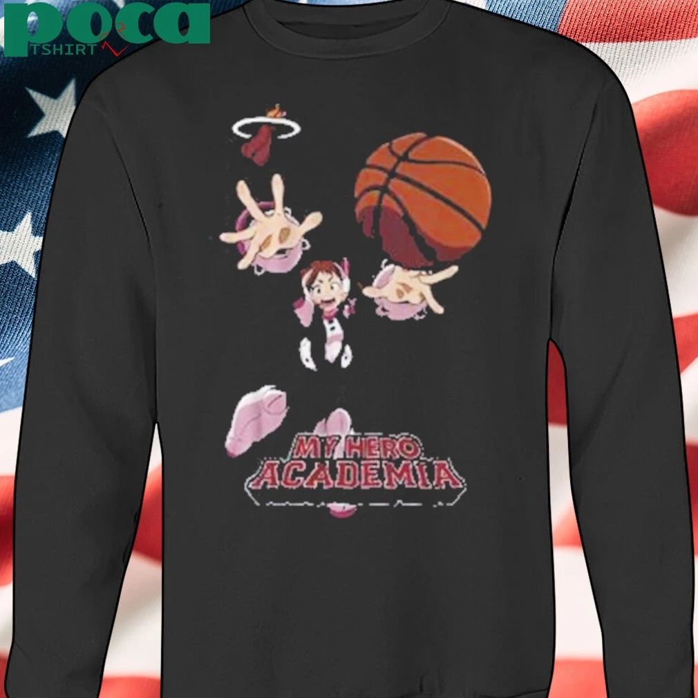 Hyperfly x NBA x My Hero Academia Uraraka Ochako Miami Heat shirt