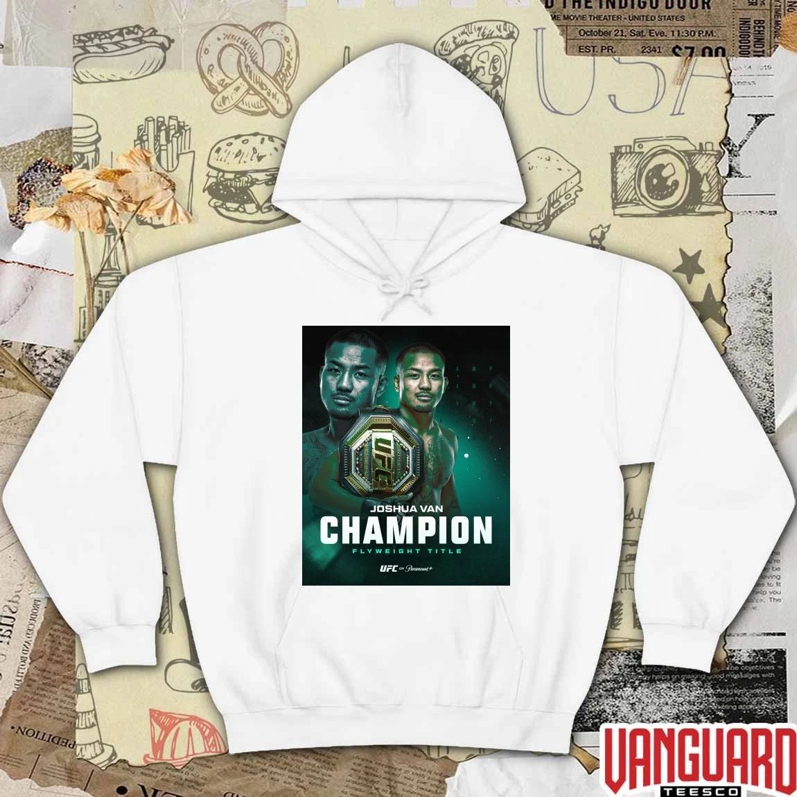 Joshua Van Champion Flyweight Title UFC 2026 Poster t-shirt