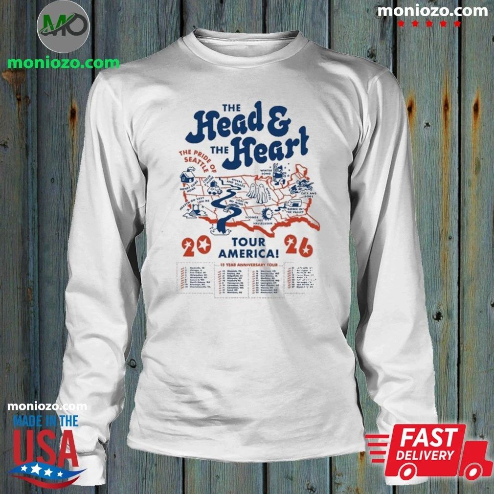 The Head And The Heart Map Tour 2026 Shirt