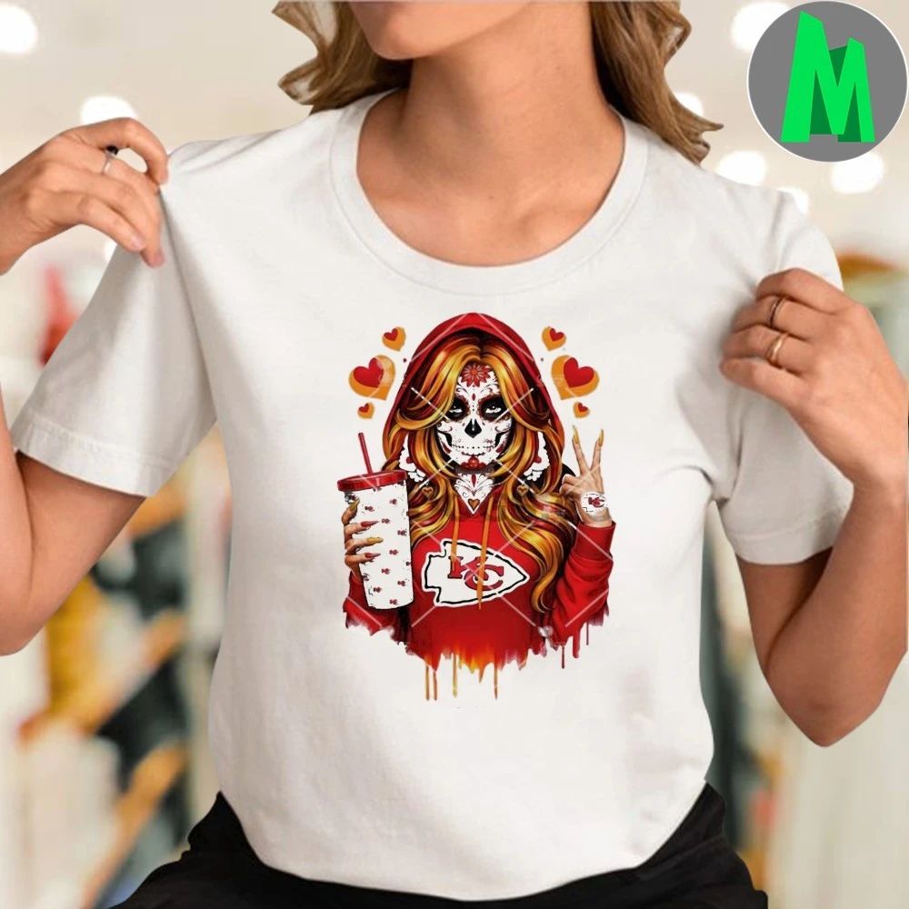 Kansas City Chiefs Sugar Skull Girl Shirt