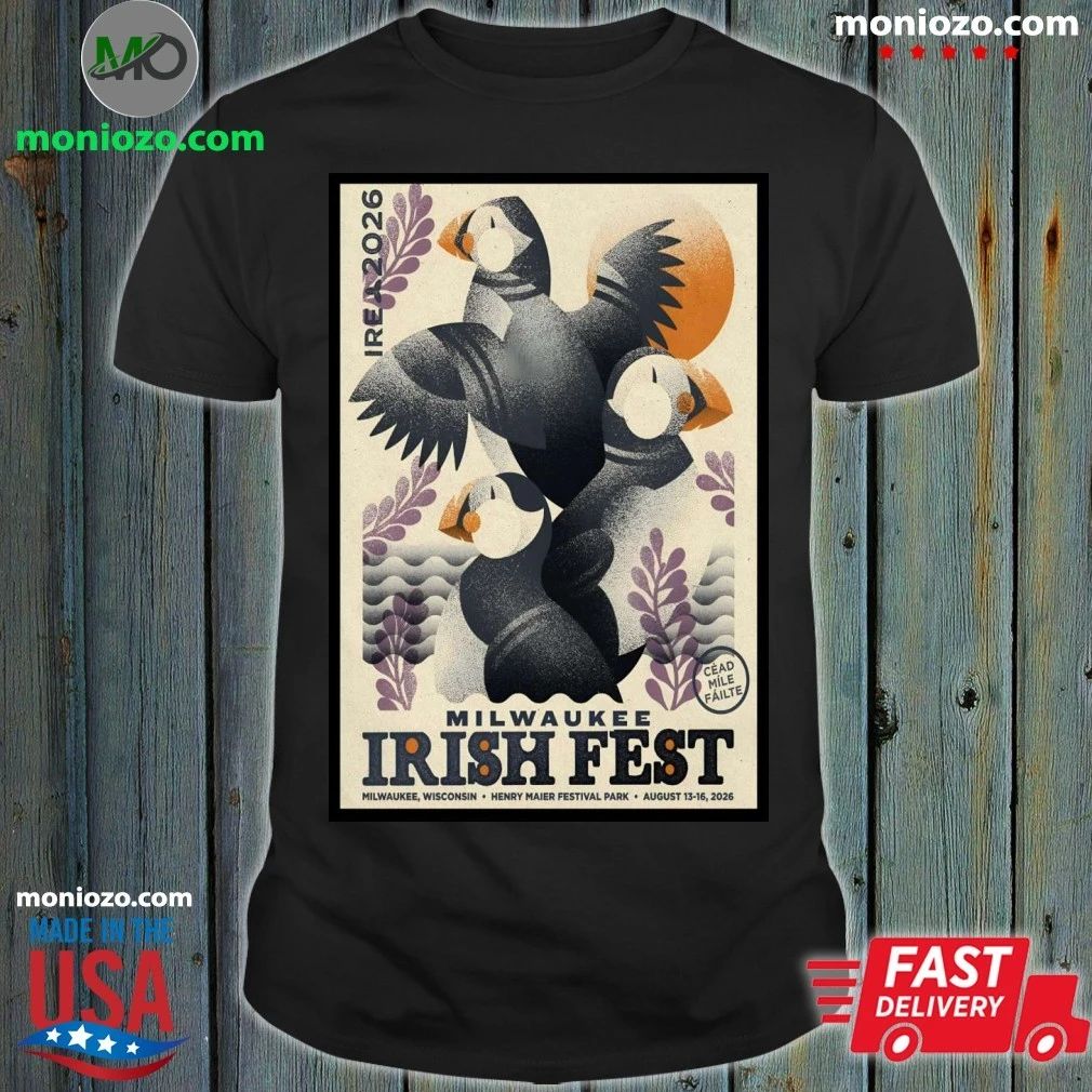 Original Milwaukee Irish Fest In Milwaukee WI On Aug 13-16 2026 Event Poster T-Shirt