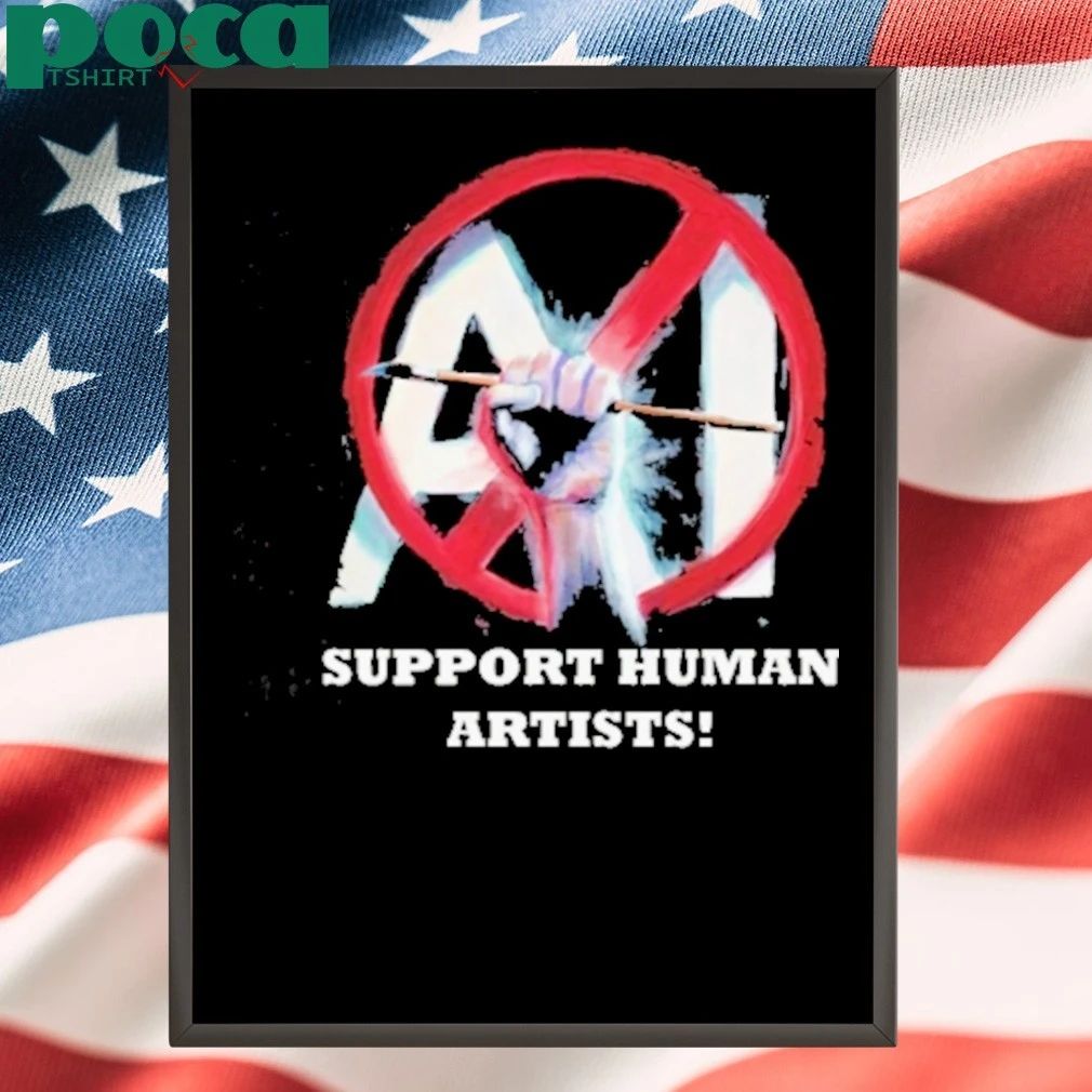 Support Human Artists No Ai T-shirt