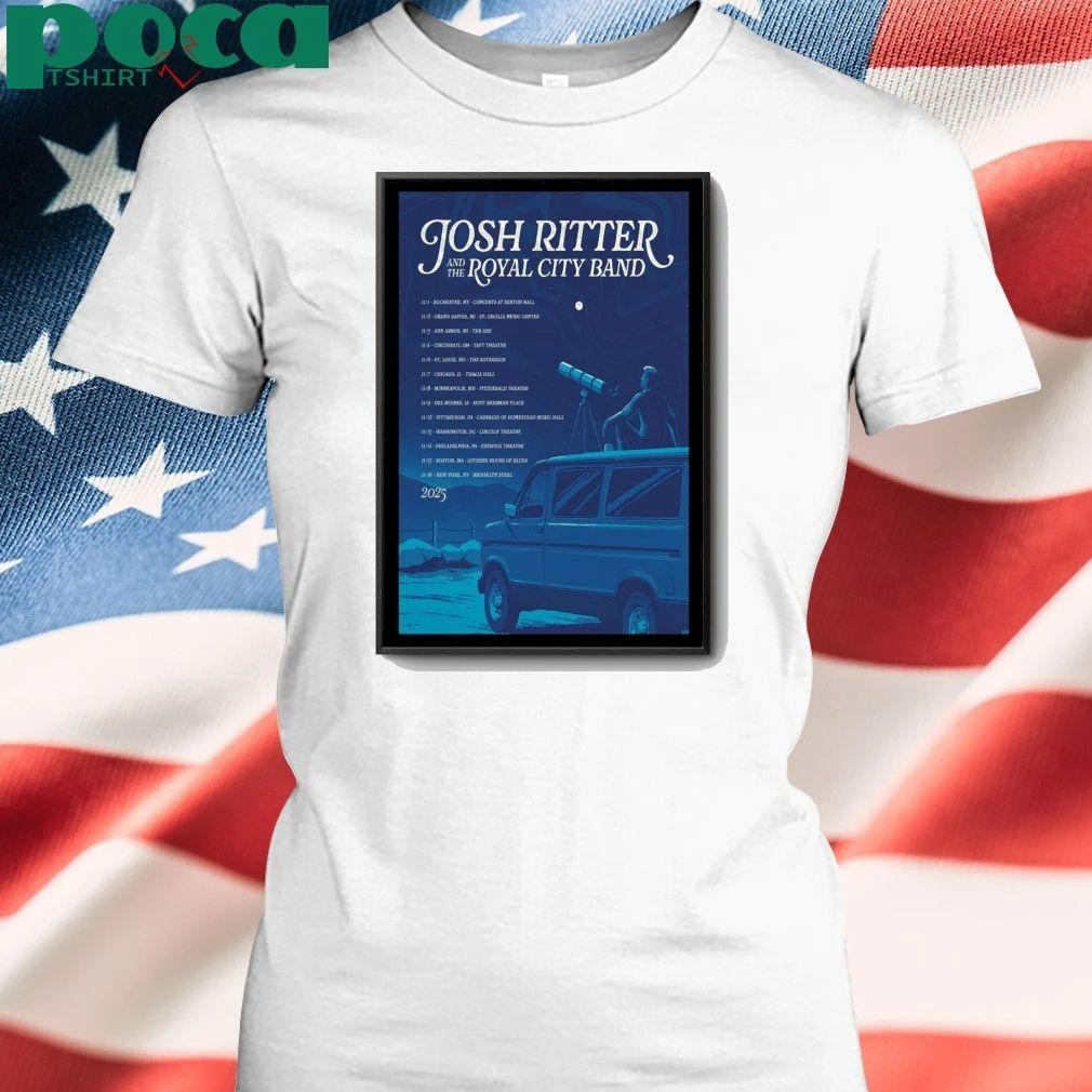 Josh Ritter And The Royal City Band Fall Tour 2025 Poster shirt