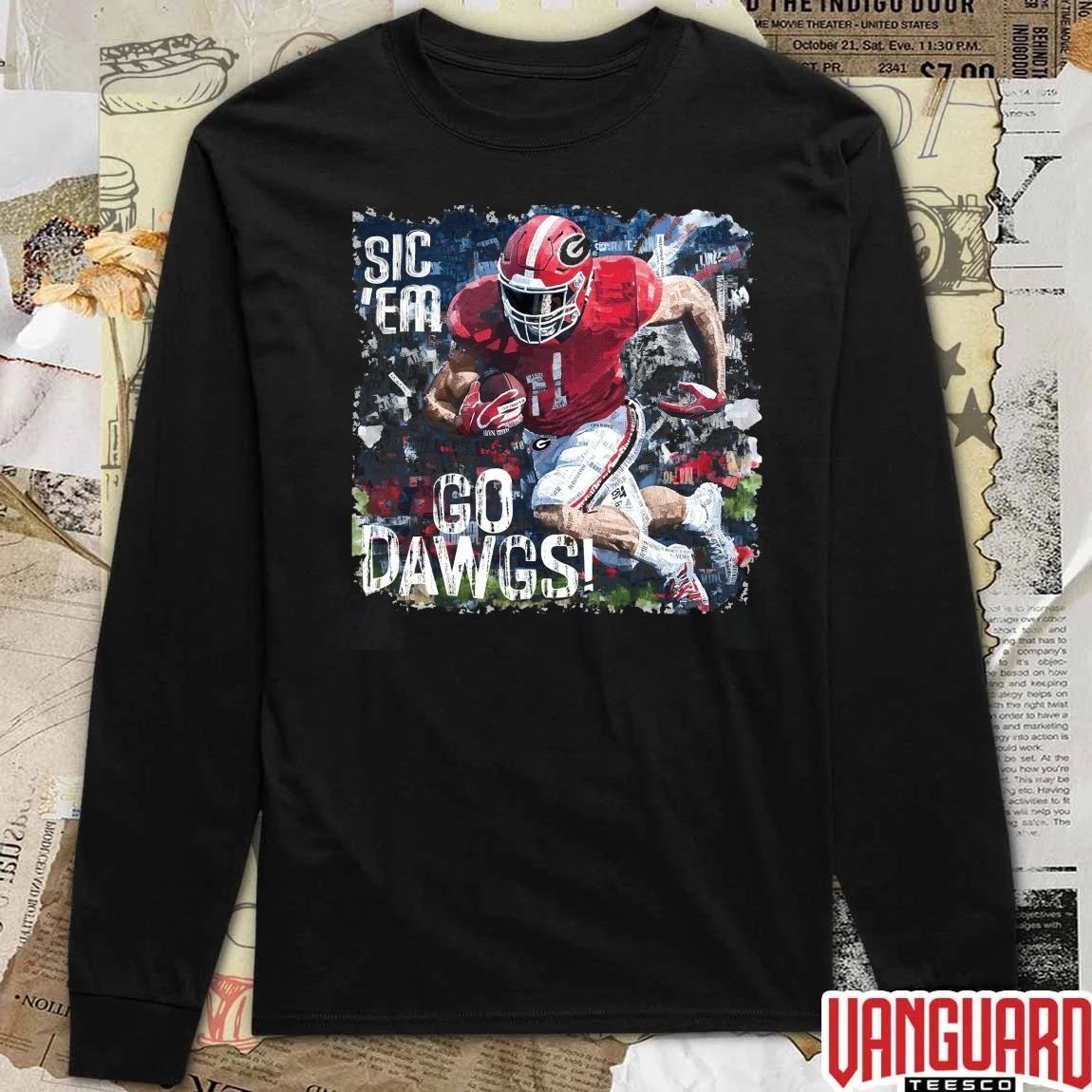 Georgia Bulldogs Football Sic ‘Em Go Dawgs UGA Painted Player t-shirt