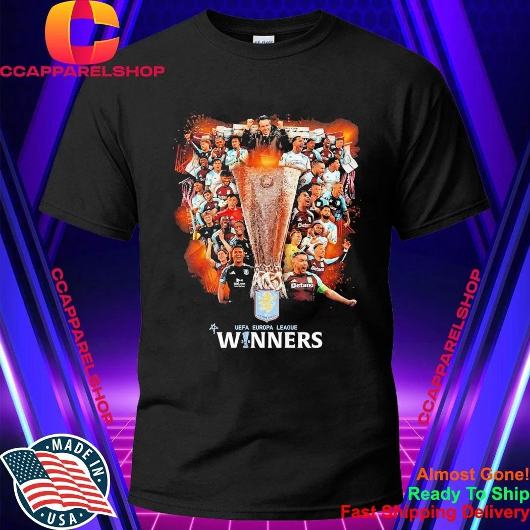 Aston Villa UEFA Europa League Winners 2026 Soccer Fan Shirt