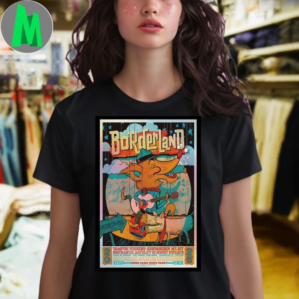 2025 E. Aurora New York Borderland Festival Poster Foil Shirt