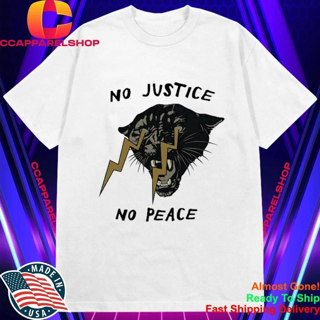 No Justice No Peace Panther Lightning Bolt Shirt