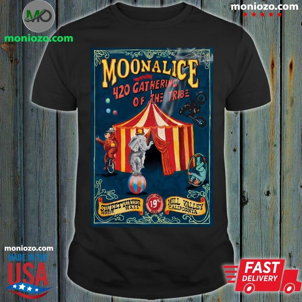 Original Moonalice April 19 2026 Sweetwater Music Hall in Mill Valley CA Poster Shirt