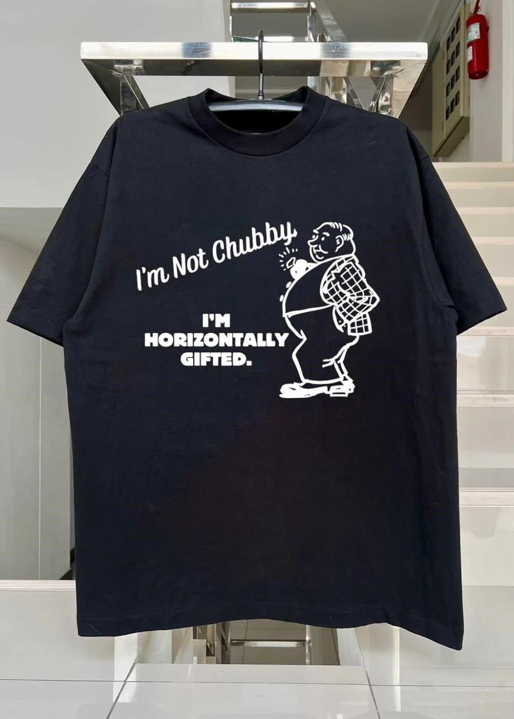 Not Chubby Horizontally Gifted Man T-Shirt