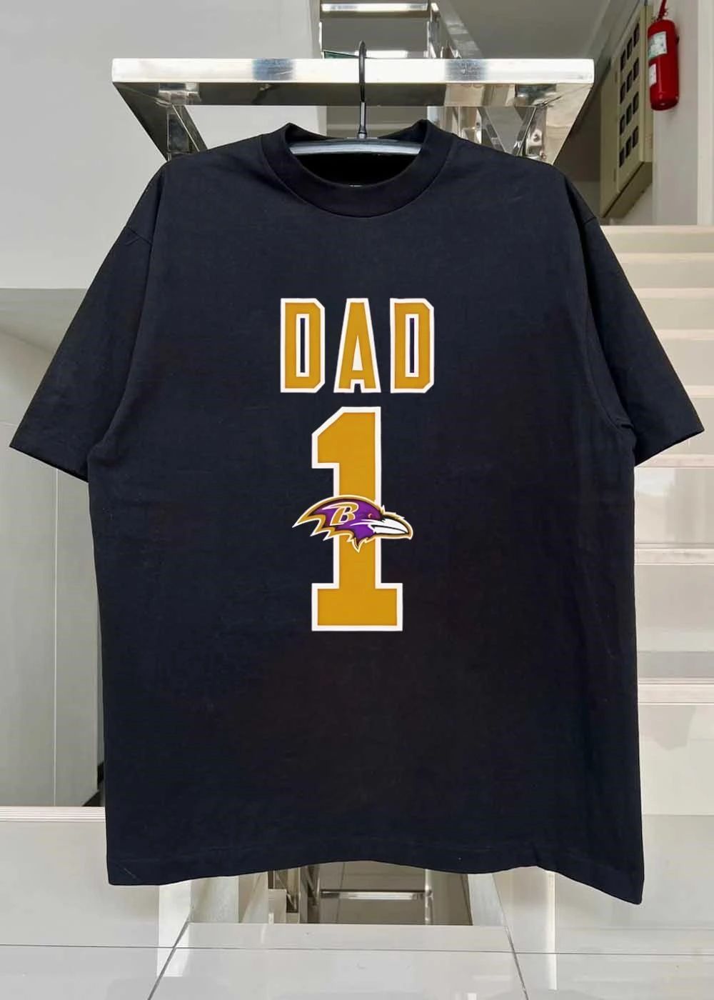 Baltimore Ravens Dad 1 Gold and Purple shirt
