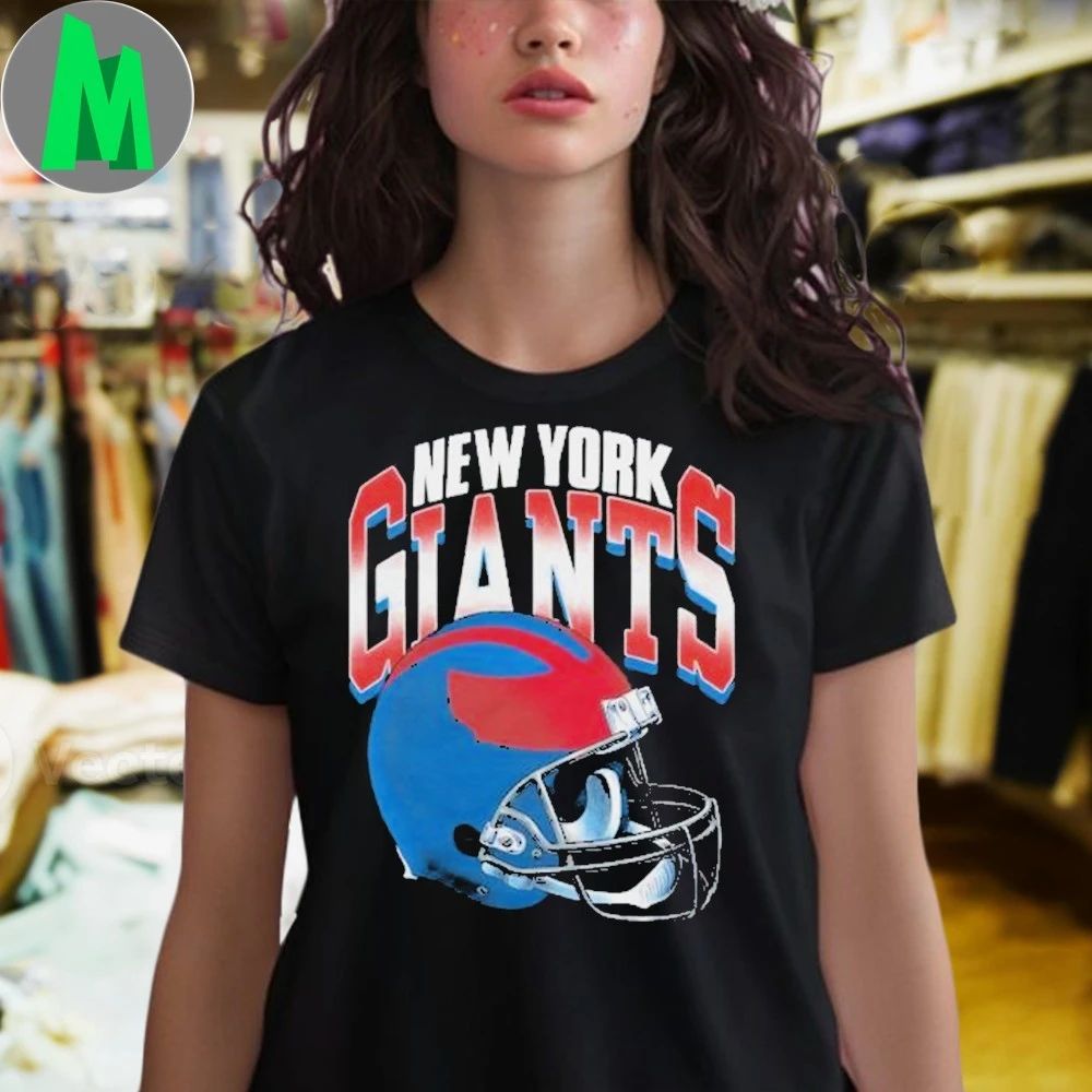 Original New York Giants Gradient Helmet Hot Shirt