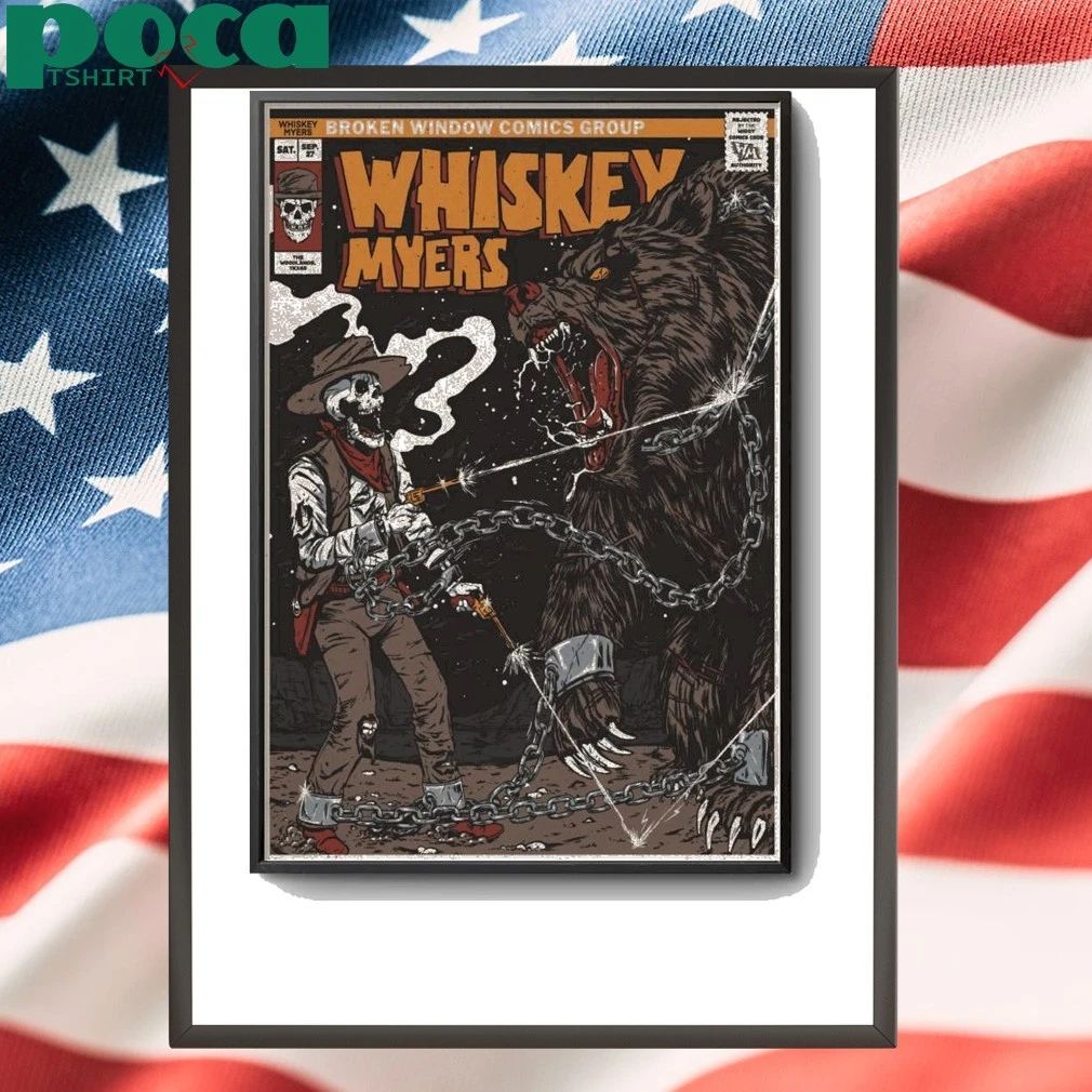 Whiskey Myers Sept 27 2025 In The Woodlands, TX Tour Poster shirt