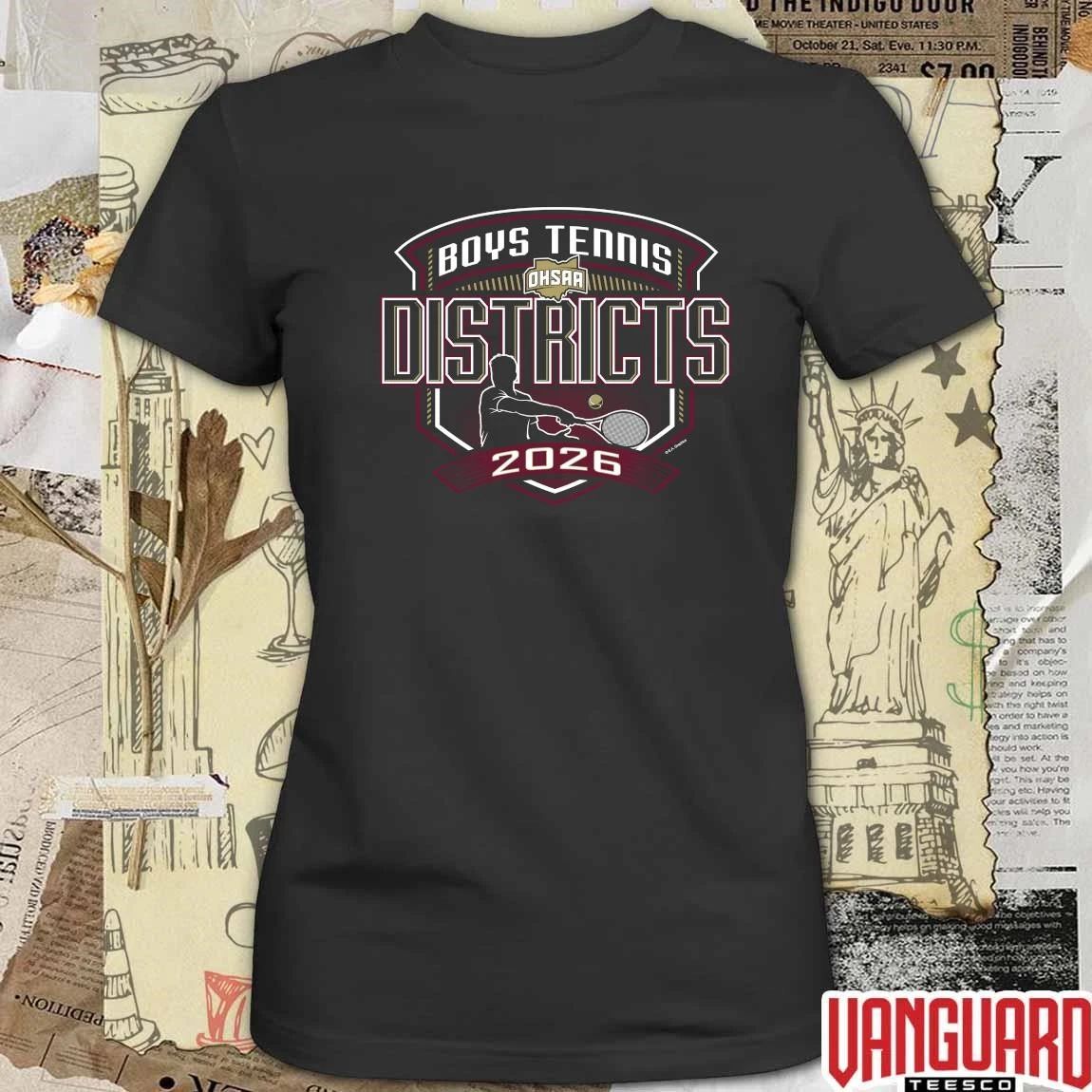 2026 OHSAA Boys Pop-up Shop Tennis Districts Logo t-shirt