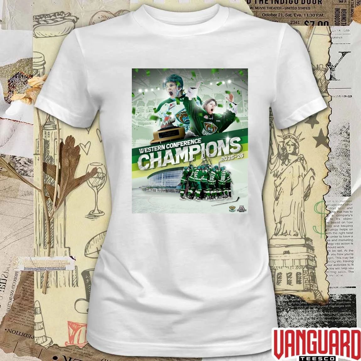 Everett Silvertips 2026 Western Conference Champions 2025-26 Poster t-shirt