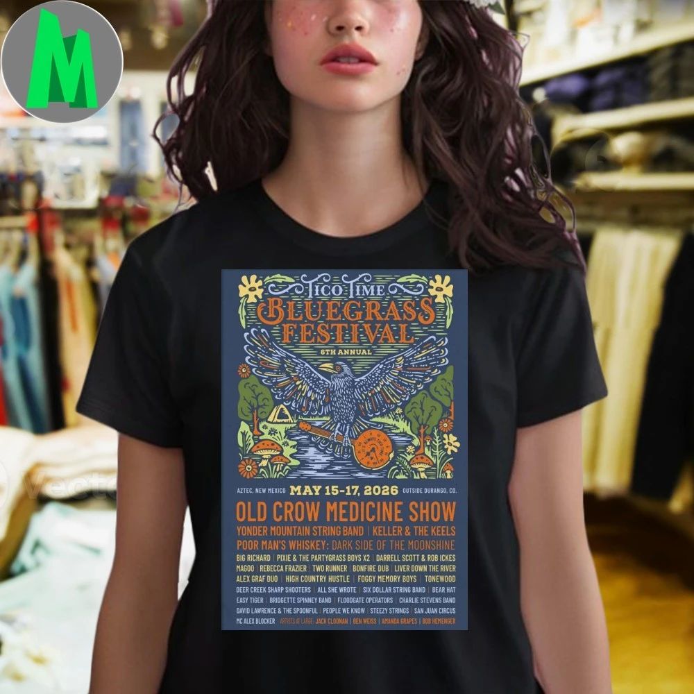 Tico Time Bluegrass Festival Outside Durango CO May 15-17 2026 Poster Shirt