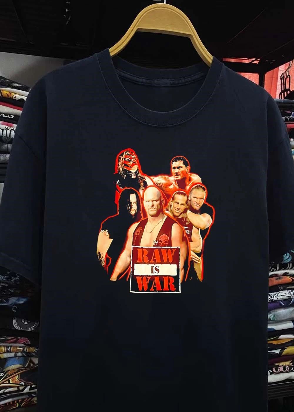 WWF Wrestling Legends Raw is War Stone Cold The Undertaker T-Shirt