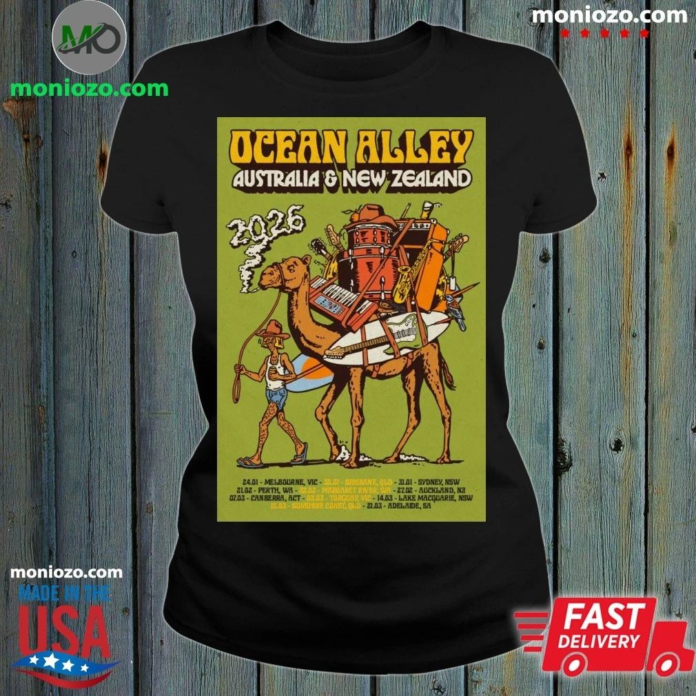 Original Ocean Alley 2026 AUS NZ Tour Limited Holographic Tour Poster T-Shirt – Best Gift for Music Fans