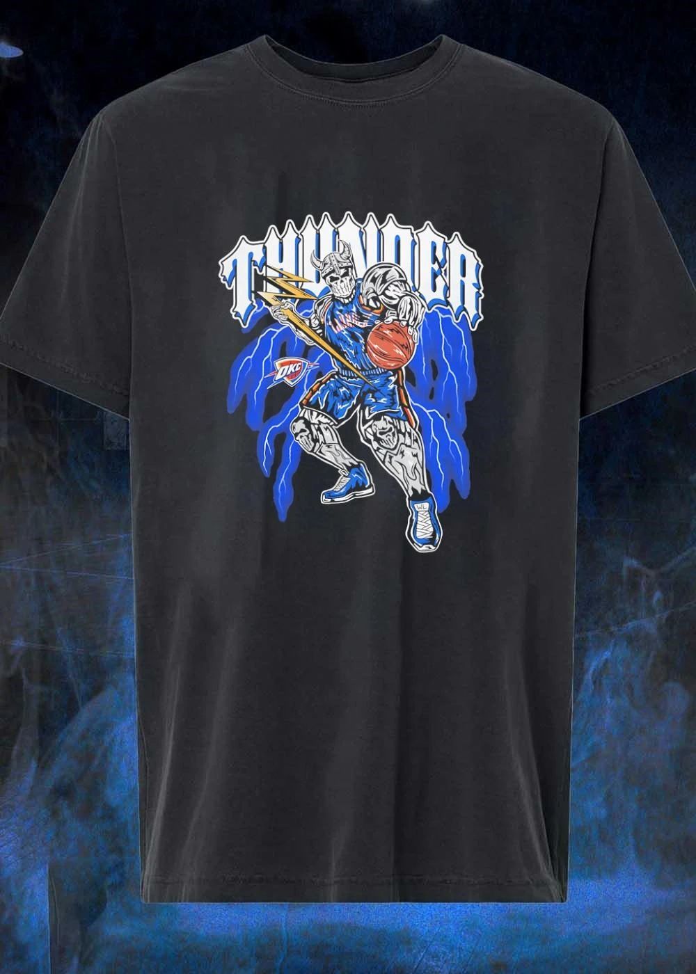 Viking Skeleton Basketball Player Oklahoma City Thunder NBA THUNDER OKC shirt