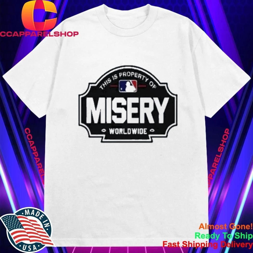 Property Of Misery Worldwide Baseball Logo Graphic Shirt